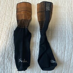Black and Orange Cycling Socks